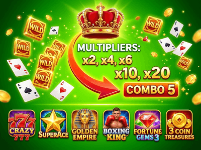 Luxury Lucky Legends Casino interior with golden accents